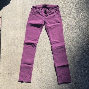 Purple Hudson Colin Skinny Jeans